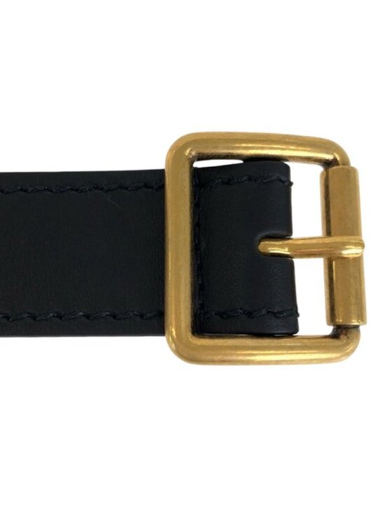 Dior Black Navy Gold Leather 50 MA Belt main image 9
